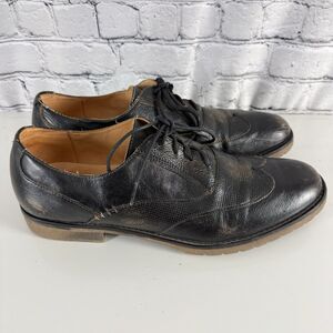 BED STU Gibson Wingtip Oxford Black Dress Shoes Brogue Leather Upper Men Size 12